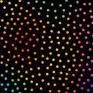 Michael Miller Kaleidoscope Collection Ombre Dots Black Fabric 0.5m