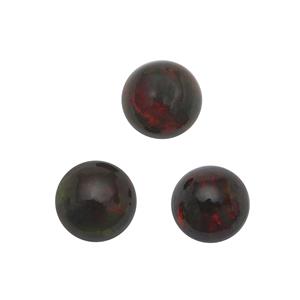 0.7cts Ethiopian Black Opal 5x5mm Round Pack of 3 (S)