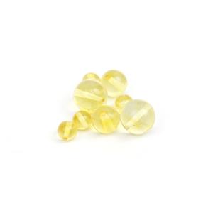 Baltic Lemon Amber Mixed Size Bead Pack, Inc. 4x 6mm, 2x 8mm, 2x10mm (8pcs)