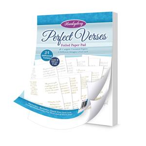 Perfect Verses Paper Pad, 48-sheet A5 paper pad containing 8 sheets in each of 6 designs
