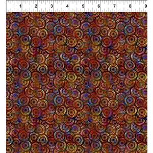 Jason Yenter Halcyon II Collection Swirls Dark Fabric 0.5m
