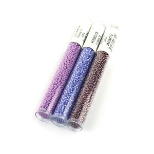 Purple Power; x3 11/0 Lilac, Violet Gold & Opaque Lilac 23-24GM Tubes 