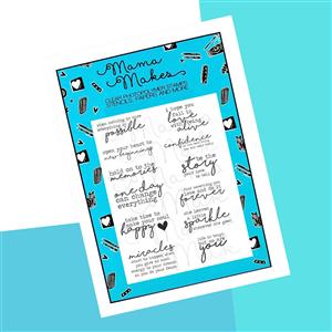 Mama Makes - Mini Journal Sentiments Stamp Set
