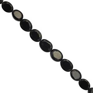 50cts Black Spinel Faceted Oval Approx 6x5 to 8x7mm 32cms Starnds 