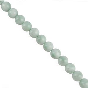 270cts Green Angelite Plain Rounds Approx 10mm, 38cm Strand