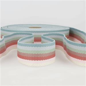 Webbing Multi-Coloured Vintage Stripes 40mm (1m) 