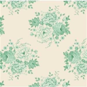 Tilda Sunday Brunch Collection Mia Teal Fabric 0.5m