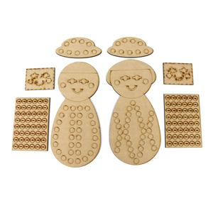 MDF Pearly King and Queen Characters, including pop out MDf buttons