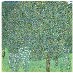Artists Collection Gustav Klimt Rose Bushes under The Trees Panel 0.46 x 0.46m