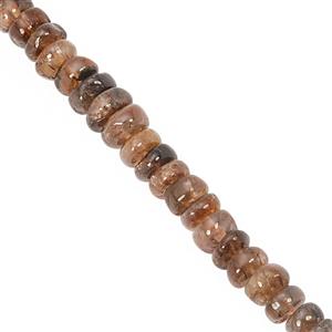 35cts Andalusite Graduated Smooth Rondelle Approx 3.5x2 to 5x3mm, 20cm Strand
