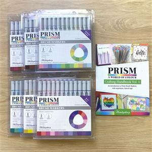 Prism Brush Markers Complete Collection PLUS Handbook - Inc 72 Dual Tip Markers