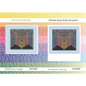 Sanntangle Rainbow Drops Quilt Pattern