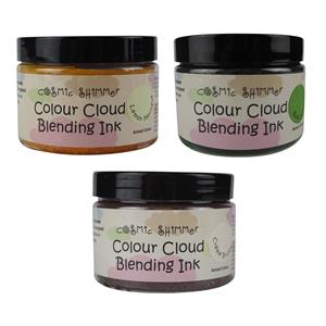 Cosmic Shimmer Colour Cloud Blending Inks - Lemon Meringue, Basil Leaf & Creme Brulee - Bundle B