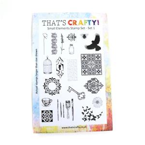 That's Crafty! A5 Clear Stamp Set - Small Elements - Set 1