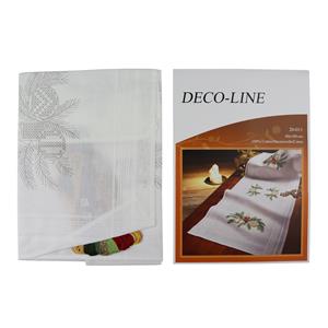 Beijer. Surface Embroidery Tablecloth Kit. 40x100cm. Christmas Candles