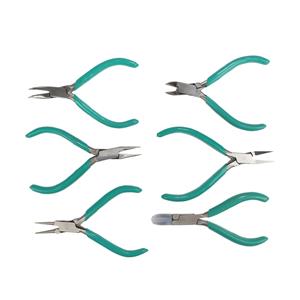 Jewellery Maker Plier 6 piece Set, with Matching Bag, Teal 