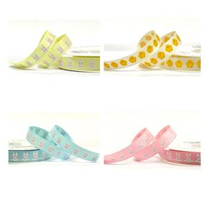 Easter Themed Grosgrain Ribbon Bundle 16mm x 25m Rolls (4pcs) - One Roll Free. Save £9.99
