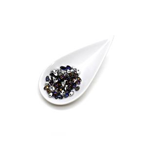 Miyuki Crystal Heliotrope Long Magatama Beads, 4x7mm (8.5GM/TB)