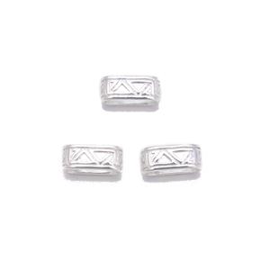Silver Plated Base Metal Beads to fit 10x3mm Cork, 3pcs