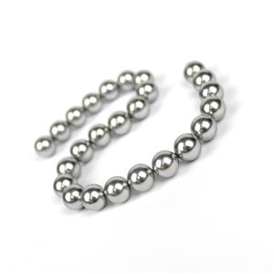Silver Shell Pearl Plain Rounds Approx 8mm, 20cm Strand