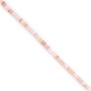 10cts Pink Opal Faceted Saucers Approx 3x1.5mm, 38cm