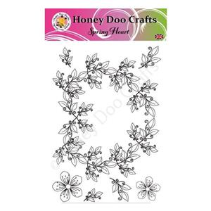 Honey Doo Crafts Spring Heart A5 Stamp Set
