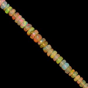 8cts Honey Ethiopian Opal Faceted Rondelle Approx 3x1.50 to 5x2.50mm, 10cm Strand