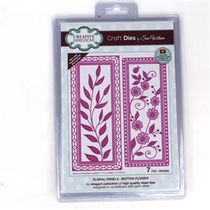 Creative Expressions Sue Wilson Floral Panels Collection Button Flower Craft Die