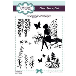 Creative Expressions Designer Boutique Fairy Glade 6 in x 4 in Clear Stamp Set