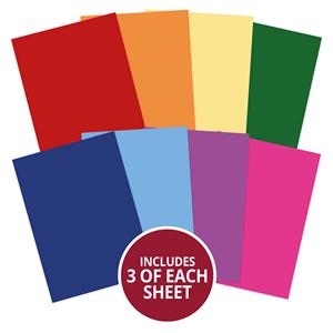 Adorable Scorable - A4 Brights Selection,  (3 sheets in each of 8 colourways)