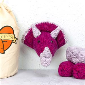 Sincerely Louise Berry Mini Triceratops  Head Knitting Kit 