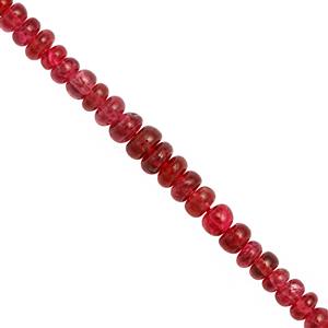 5cts Mogok Jedi Red Spinel Smooth Rondelles Approx 2 to 3mm, 6cm Strand