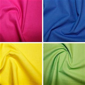 100% Cotton Fabric Brights F8th  - Pack of 4