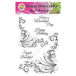 Honey Doo Crafts Simple Snowdrops A5 Stamp Set