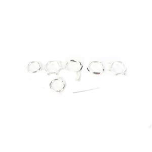925 Sterling Silver Hoop Earrings (3 Pairs, 3 Designs)