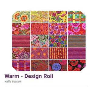 Kaffe Fassett Collective Warm Design Roll Pack of 40 Pieces