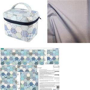 Handmade by Hayley Grab & Go Bag Panel & 0.5m Chambray Fabric - Patchwork Design