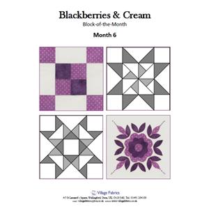Village Fabrics Block of the Month 6 Blackberries & Cream 