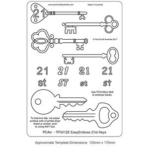 ParchCraft Template - 21st Keys, 121 x 171 