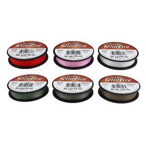 6x Colours Wildfire Bead Weaving Thread, 20 yards/18m of Each