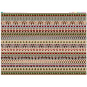 Elf & Santa Strips Fabric Panel (140 x 109cm)