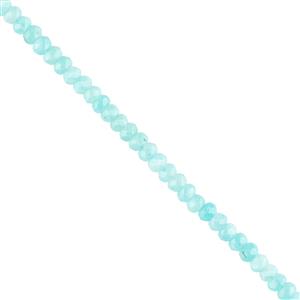 20cts Amazonite Faceted Rondelles Approx 3x2mm, 38cm Strand.