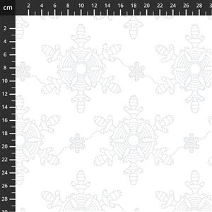 Touch of White V Snowflake Extra Wide Backing Fabric 0.5 (274cm)