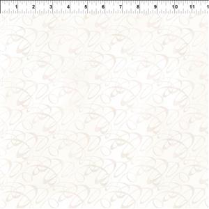 Jason Yenter Garden Of Dreams II Collection Swirls White Fabric 0.5m