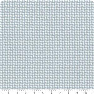 Moda Lakeside Gathering Houndstooth Pale Blue Flannel Fabric 0.5m