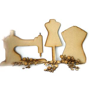 Vintage Sewing  Machine MDF Kit and Corsett