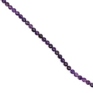 150cts Amethyst Faceted Rounds Approx 8mm, 38cm Strand
