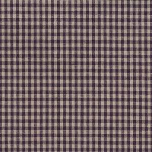 Shabby Chic Brown Checks Cotton Linen Fabric 0.5m
