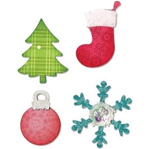 Bigz Die Christmas Tree Ornament Snowflake & Stocking