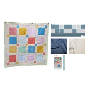 Cara Ackerman's Denim Sashiko Quilt Kit: Instructions, Fabric (3m) & Fabric Panel (140cm x 54cm)
